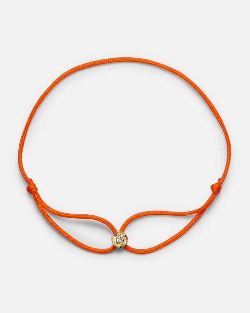 Octavia Elizabeth Armband Parachute mit 18kt Gelbgold und Diamant Orange