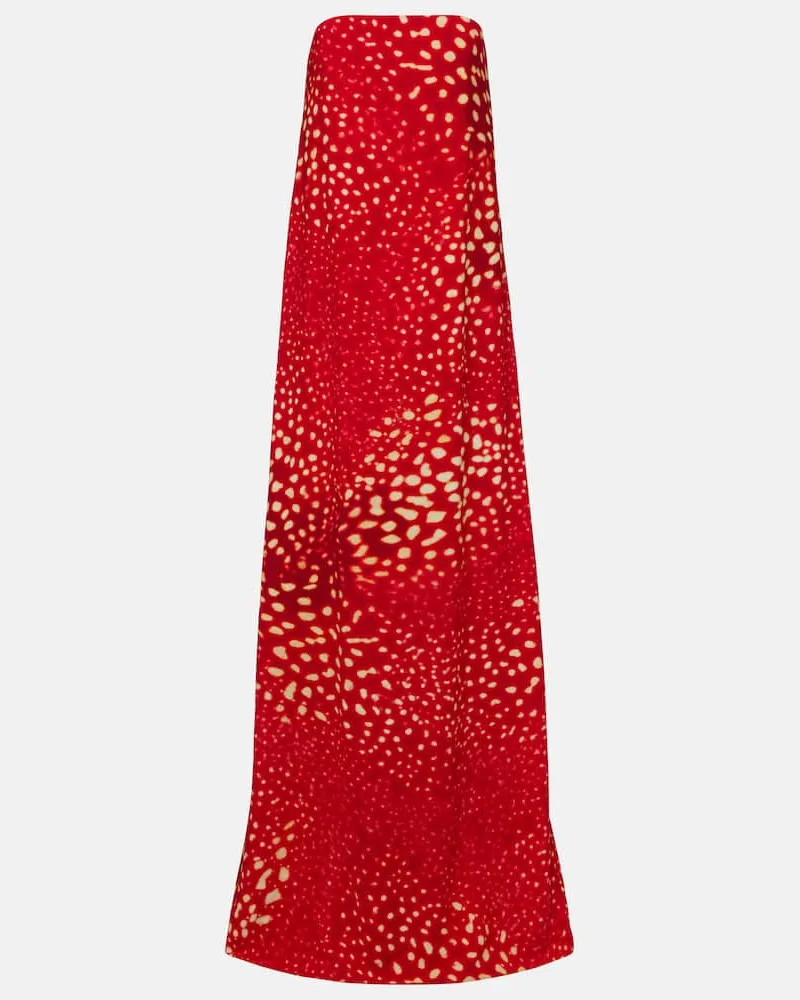 Dries van Noten Bedrucktes·Maxikleid Rot