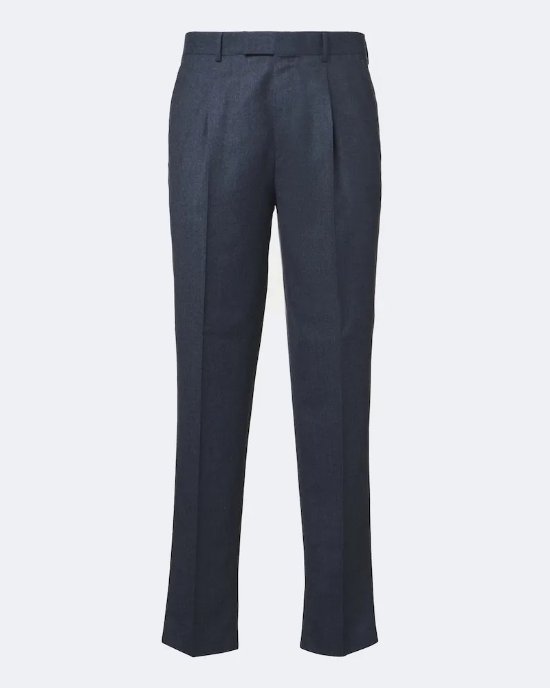Ermenegildo Zegna Gerade Hose aus Wollflanell Blau