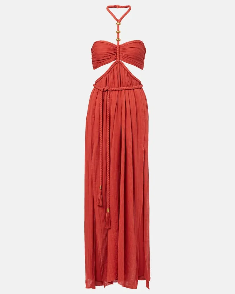 Isabel Marant Maxikleid aus Baumwolle Orange