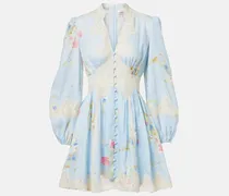 Minikleid Lucky aus Leinen mit Spitze