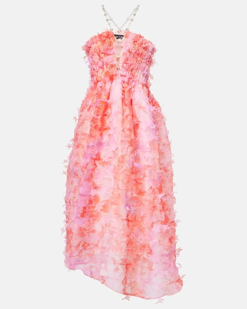 Susan Fang Midikleid aus Tüll Rosa