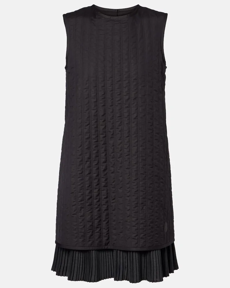 Moncler Minikleid aus einem Baumwollgemisch Schwarz