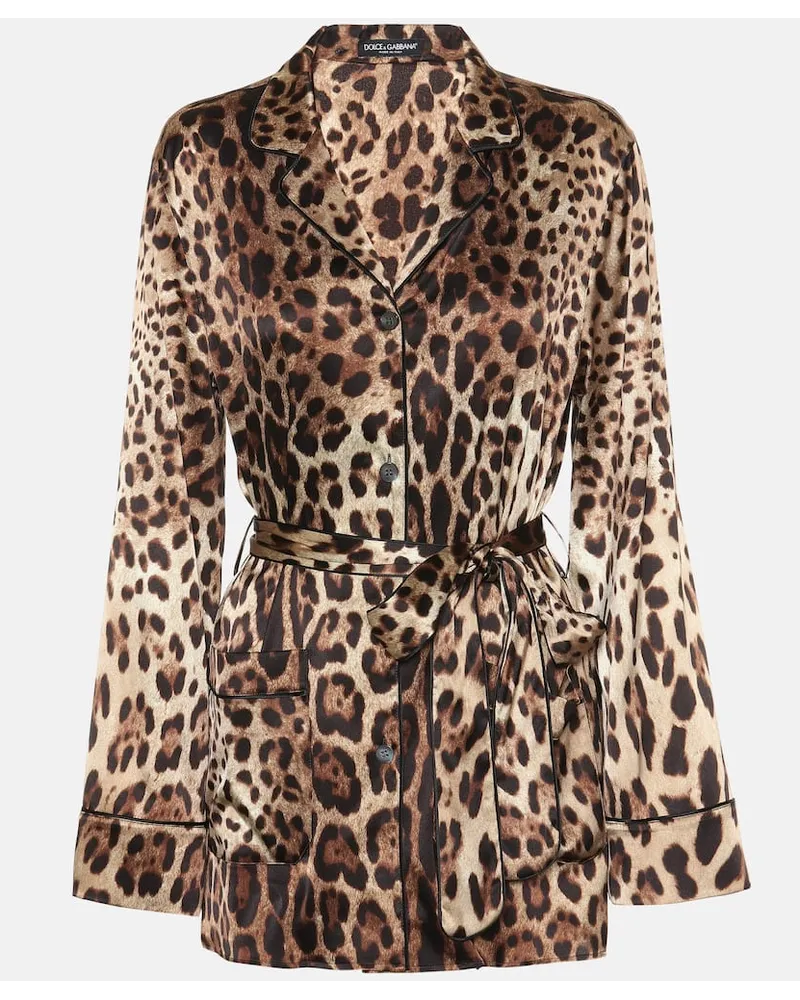 Dolce & Gabbana Bluse aus einem Seidengemisch Beige