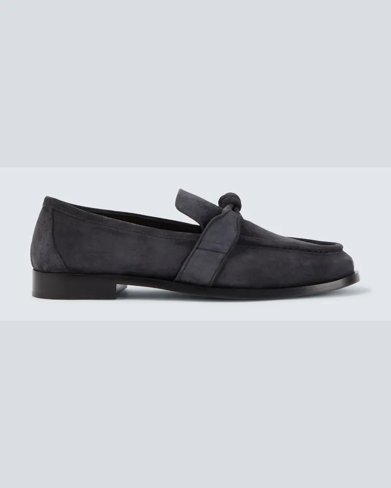Bottega Veneta Loafers Astaire Knot aus Veloursleder Blau