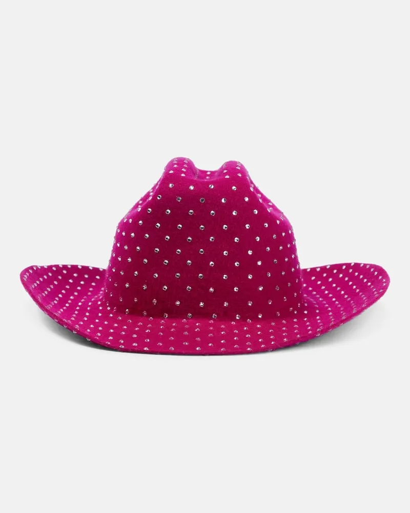 RUSLAN BAGINSKIY Gefilzter Hut aus Wolle Rosa