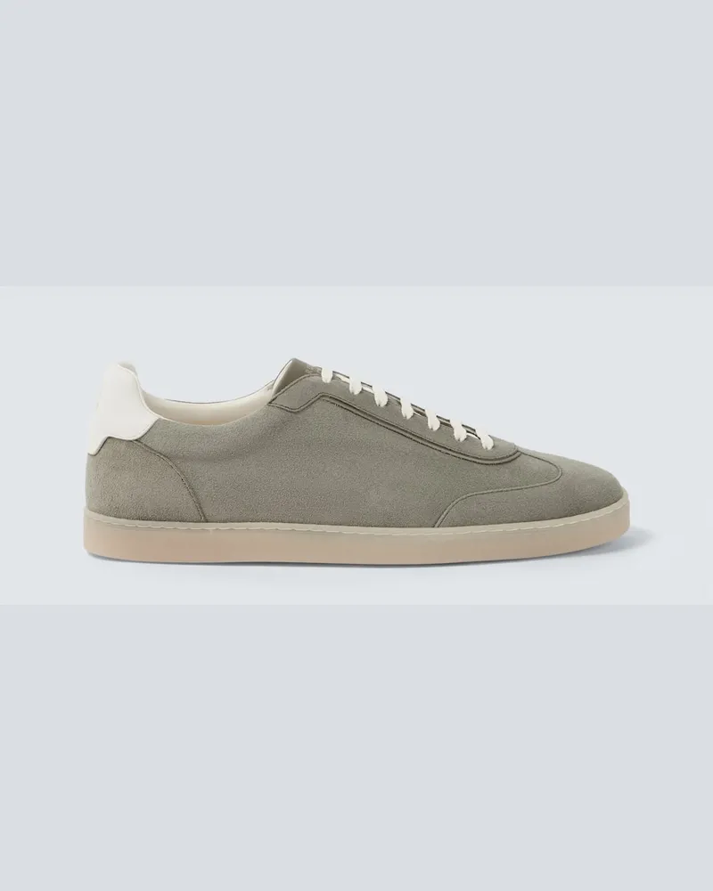Brunello Cucinelli Sneakers aus Veloursleder Grün