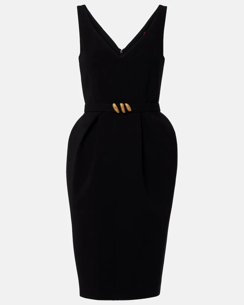Max Mara Midikleid aus Cady Schwarz