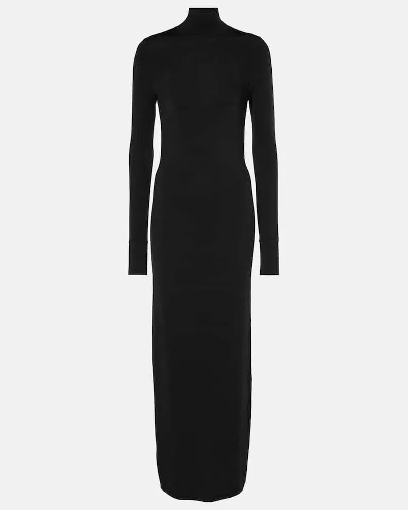 GALVAN Maxikleid Iris aus Jersey Schwarz