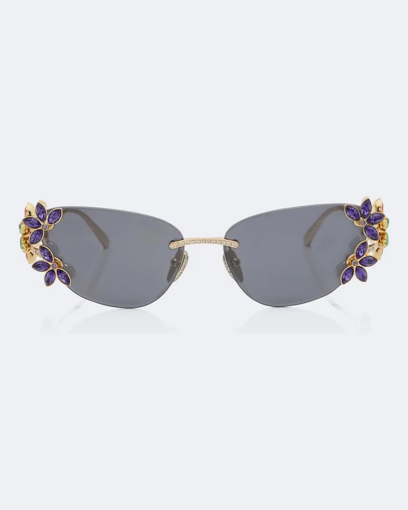 Dolce & Gabbana Verzierte Cat-Eye-Sonnenbrille DG Gold