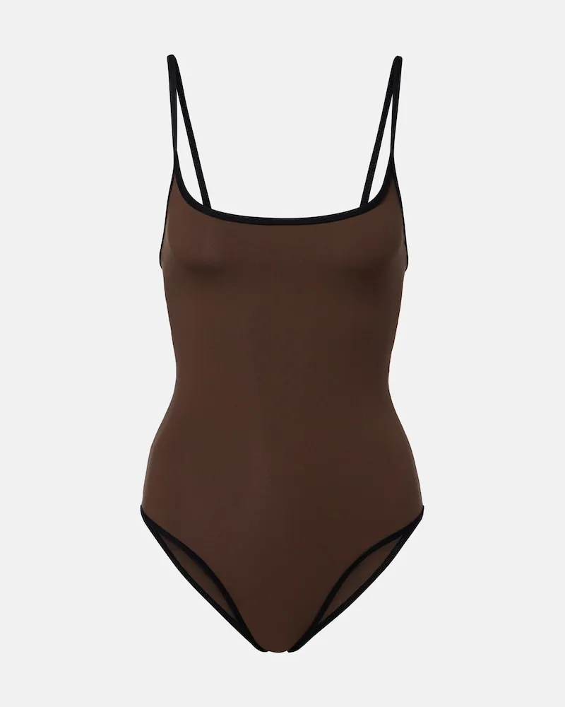 Totême Badeanzug aus Jersey Braun