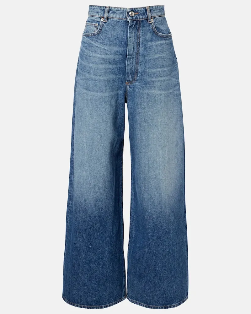 SPORTMAX Wide-Leg Jeans Dangri Blau