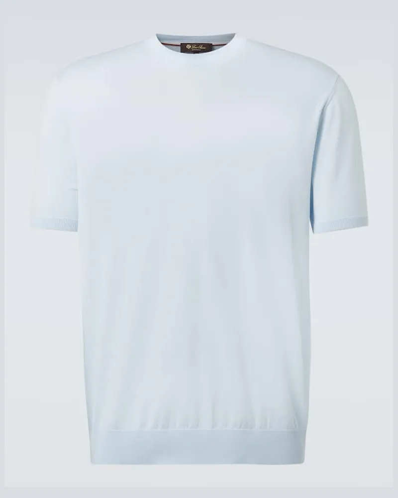 Loro Piana Pullover aus Baumwolle Blau