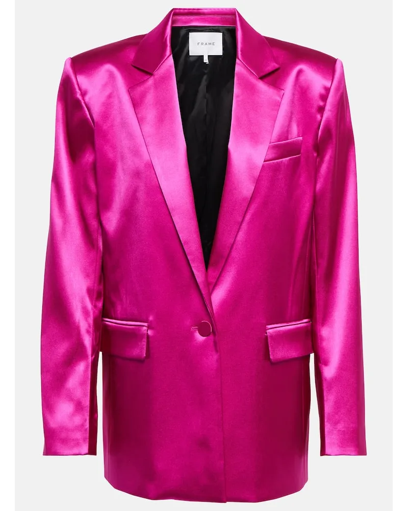 Frame Denim Blazer aus Satin Pink