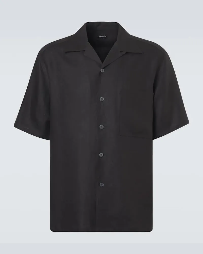 Ermenegildo Zegna Hemd aus Leinen Braun