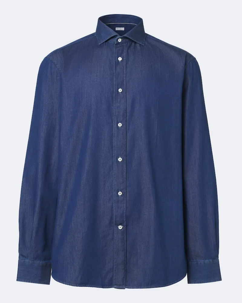 Brunello Cucinelli Jeanshemd Blau