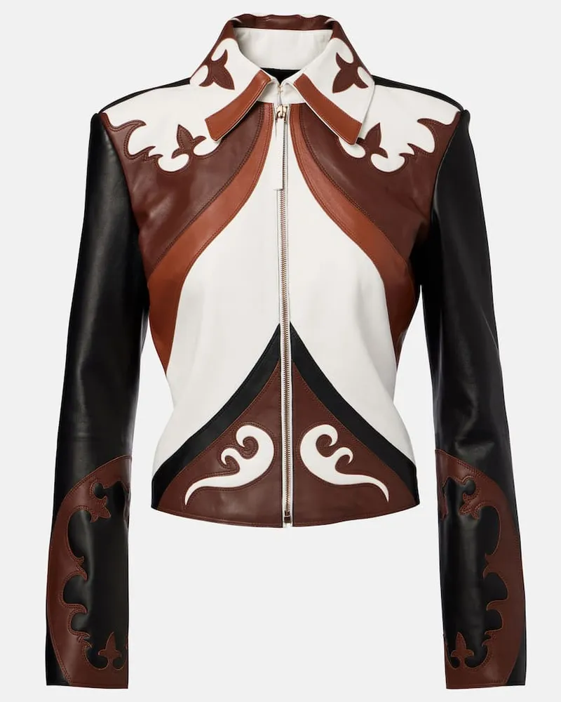 Gabriela Hearst Lederjacke Albie Schwarz