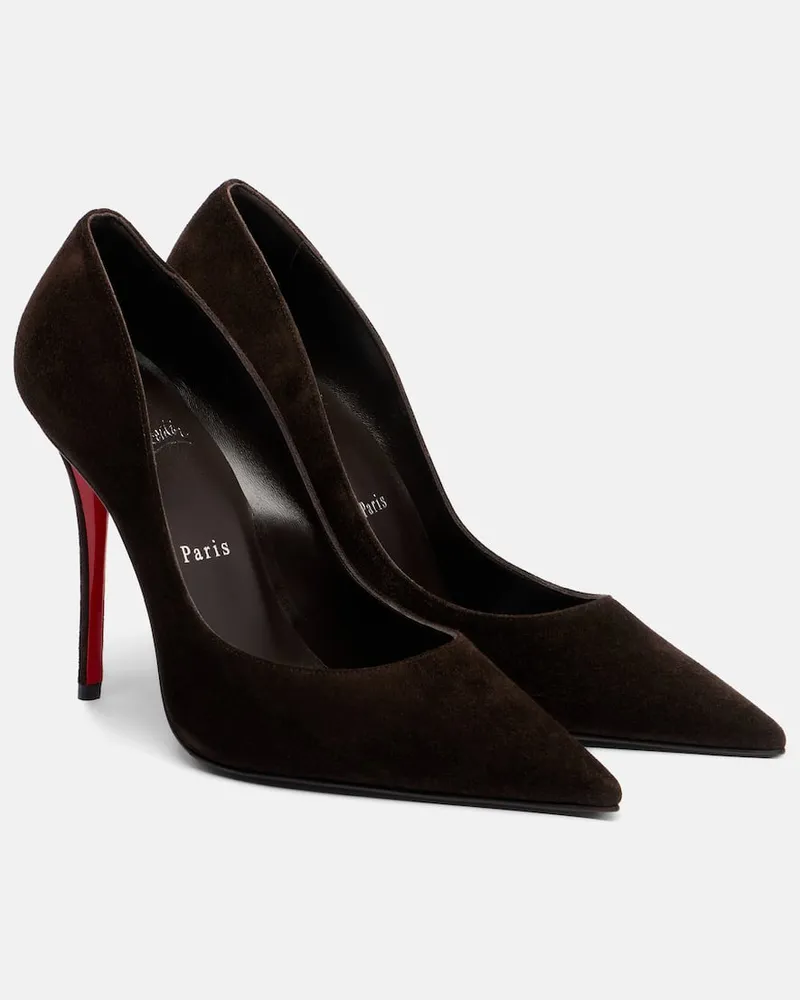 Christian Louboutin Pumps Miss Z 100 aus Veloursleder Braun