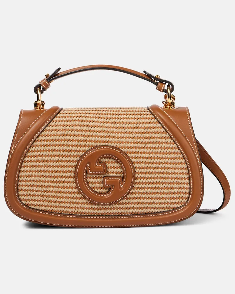 Gucci Tote Bag Gucci Blondie Medium mit Leder Braun