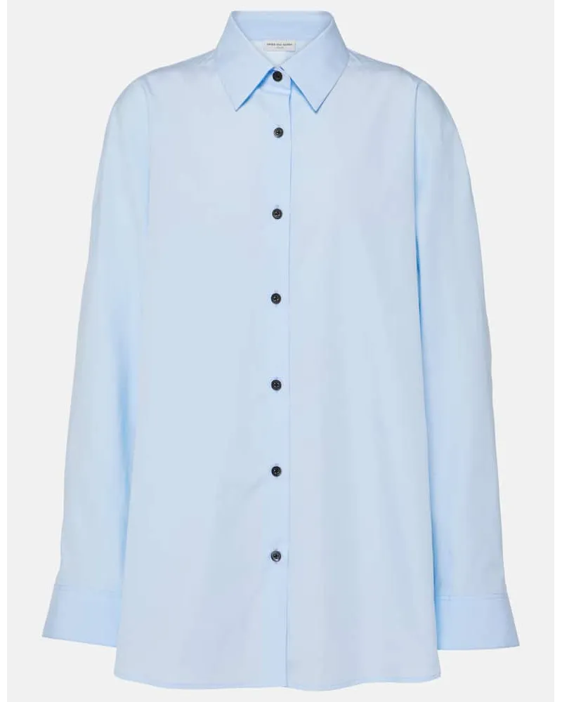 Dries van Noten Hemd Casio aus Baumwolle Blau