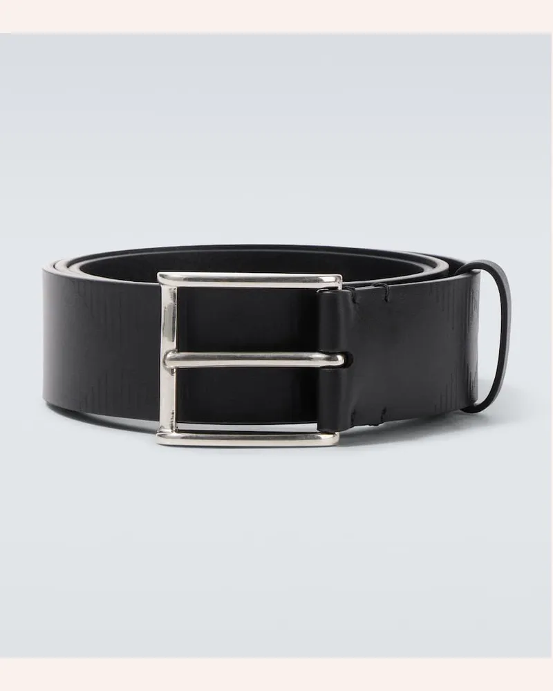 Burberry Gürtel Burberry Check aus Leder Schwarz