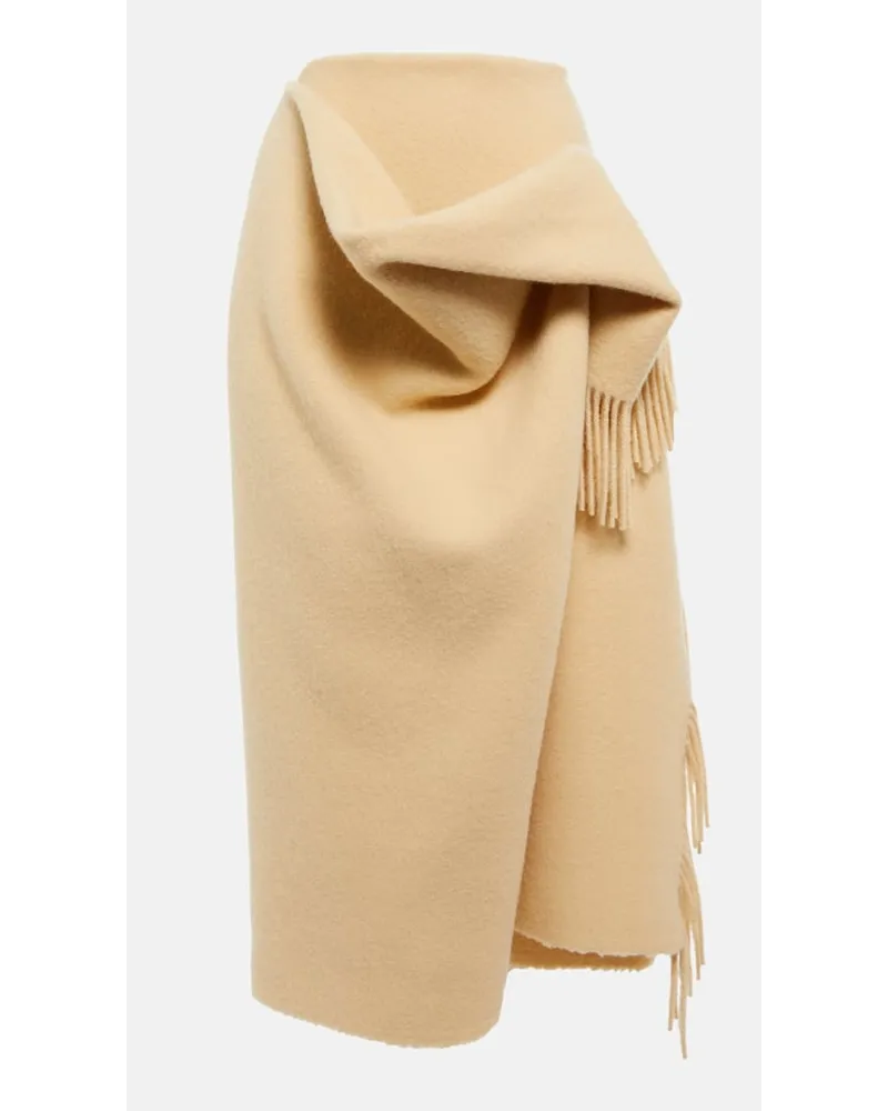 The Row Maxirock Dianne aus Wolle und Mohair Beige