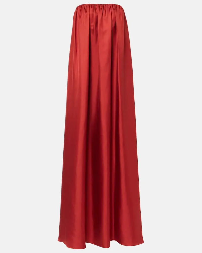Max Mara Maxikleid Edda aus Seide Rot