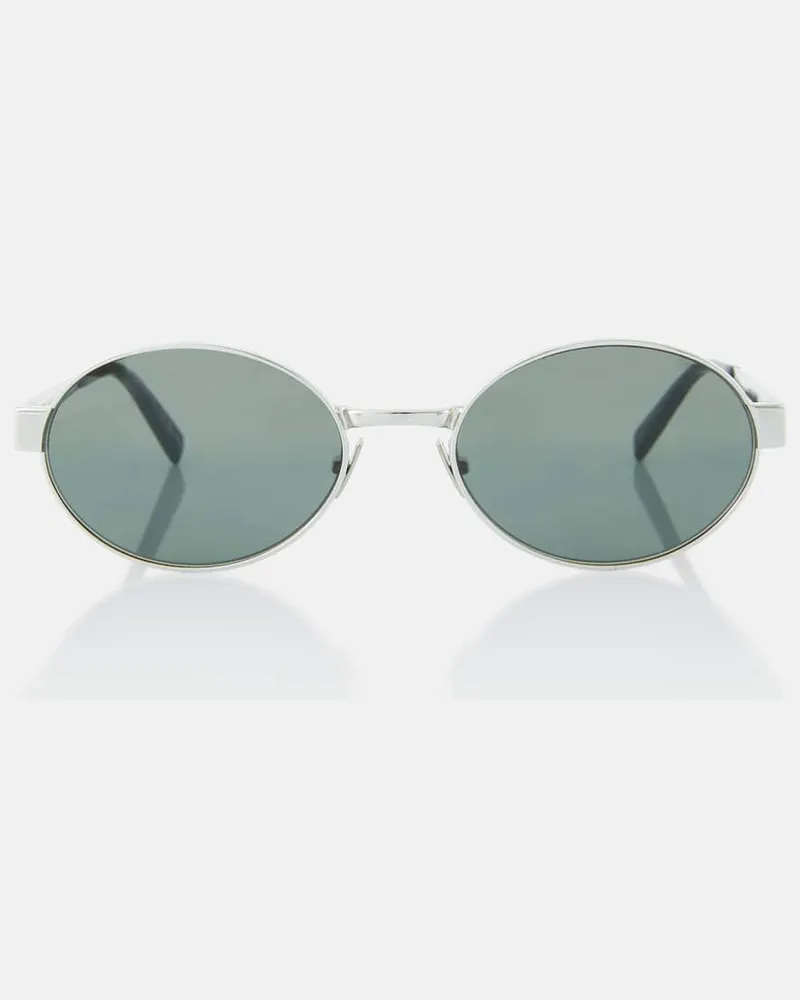 Saint Laurent Ovale Sonnenbrille SL 692 Silber