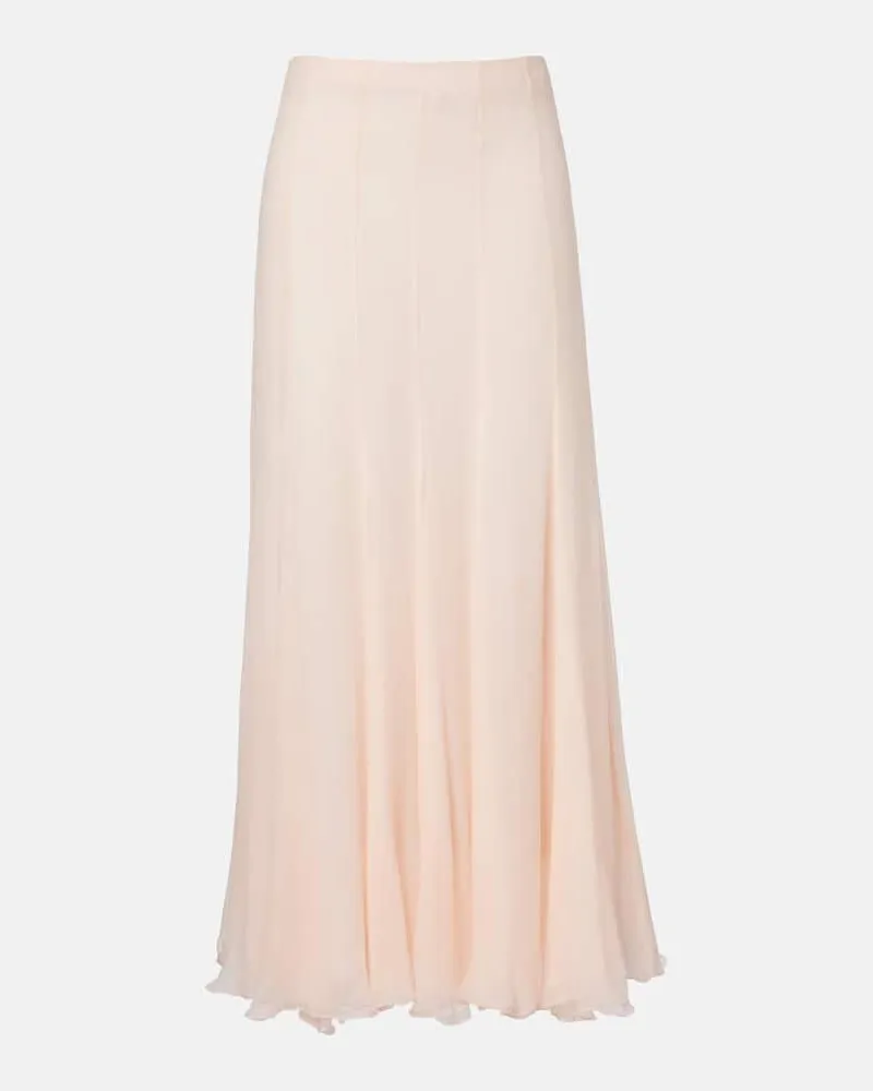 Chloé Chloé Maxirock aus Seidenmusselin Pink