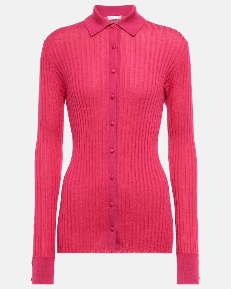 Gabriela Hearst Cardigan Cavalieri aus Kaschmir und Seide Rosa