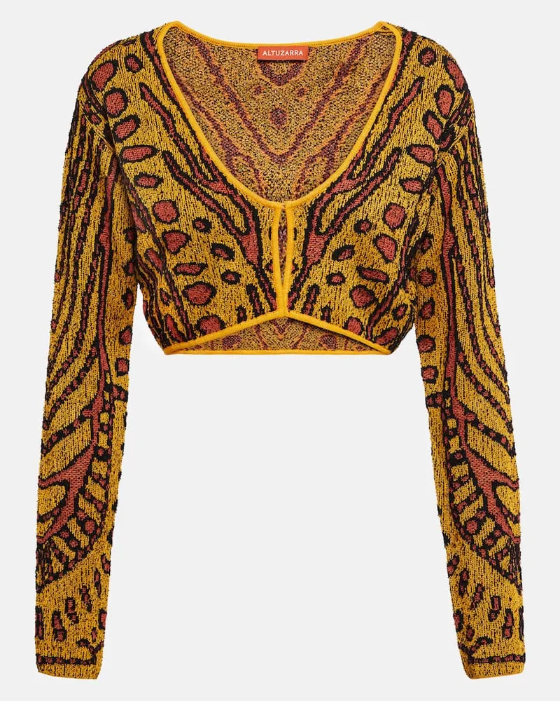 Altuzarra Cropped-Cardigan Damisi Gelb