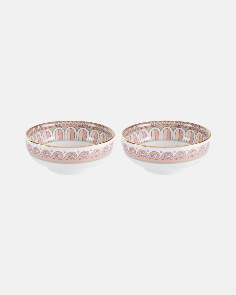 La DoubleJ Set Napoli Dusty Pink aus zwei Snackschalen Multicolor