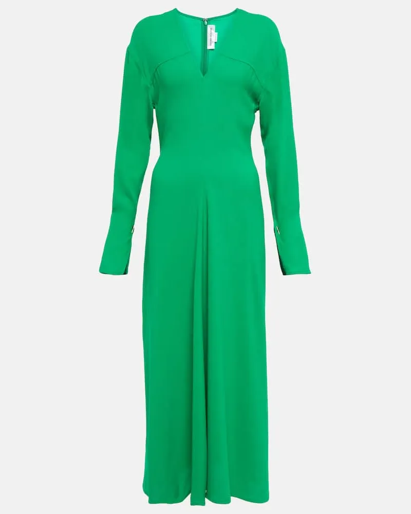 Victoria Beckham Midikleid aus Crêpe Grün