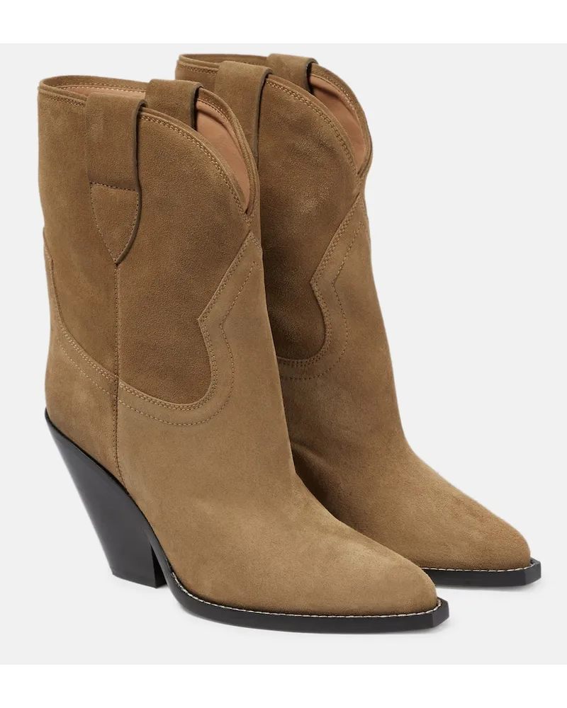 Isabel Marant Westernstiefel Leyane aus Veloursleder Braun
