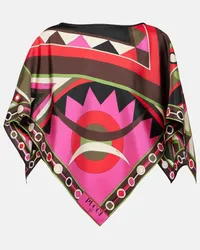 Emilio Pucci Top Vivara aus Seide Multicolor