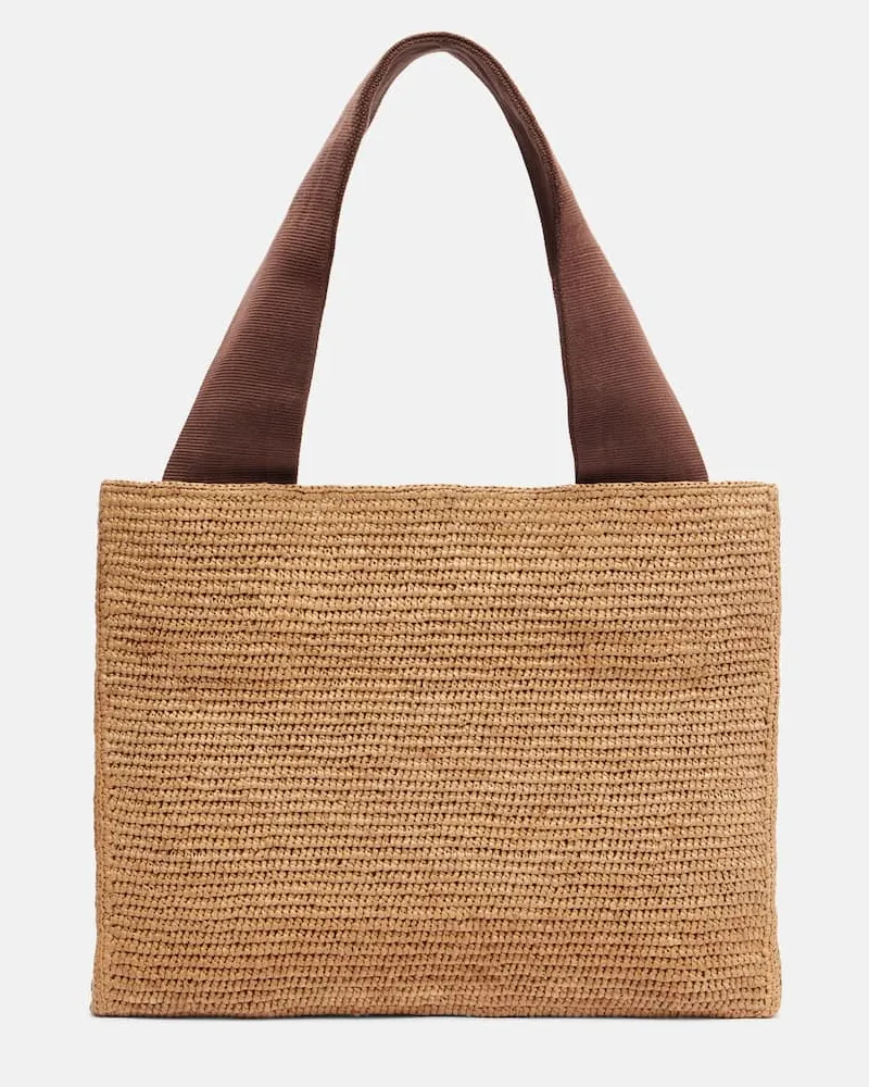 The Row Tote Bag Loretta aus Raffiabast Beige