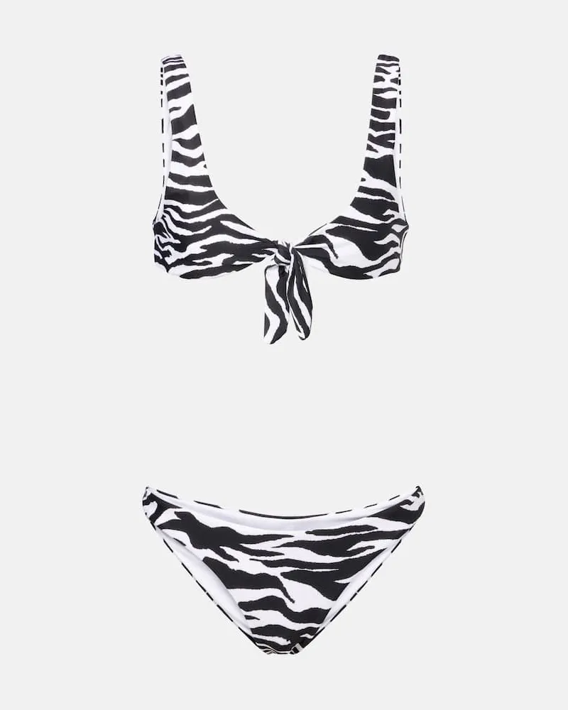 ATTICO Bedruckter Bikini Schwarz