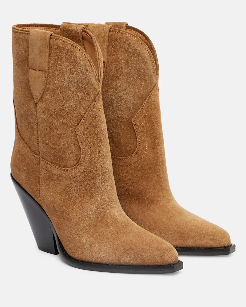 Isabel Marant Westernstiefel Leyane aus Veloursleder Braun