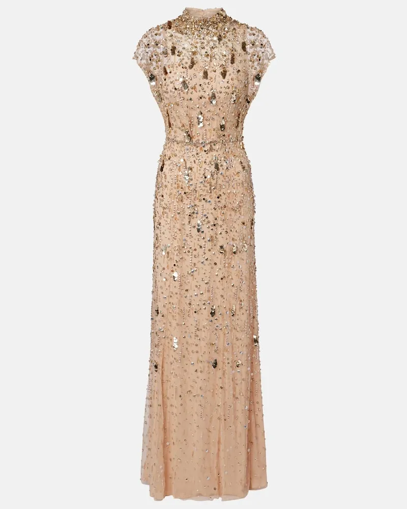 Jenny Packham Verzierte Robe Sylvie Rosa