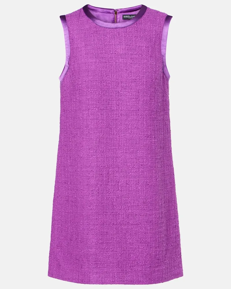 Dolce & Gabbana Minikleid aus einem Baumwollgemisch Violett