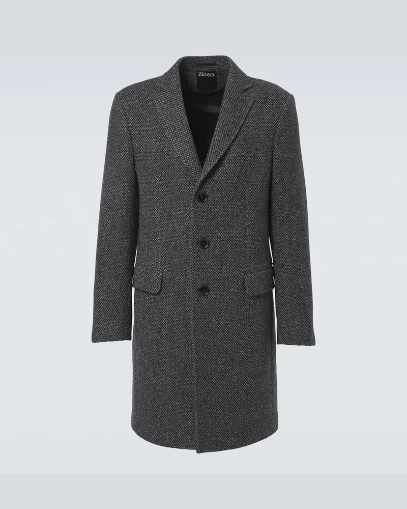 Ermenegildo Zegna Mantel aus Wolle und Kaschmir Schwarz
