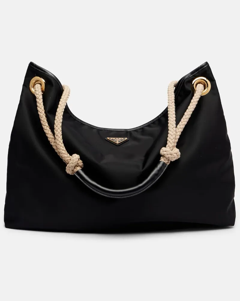 Prada Schultertasche Prada Marinier Large aus Re-Nylon Schwarz