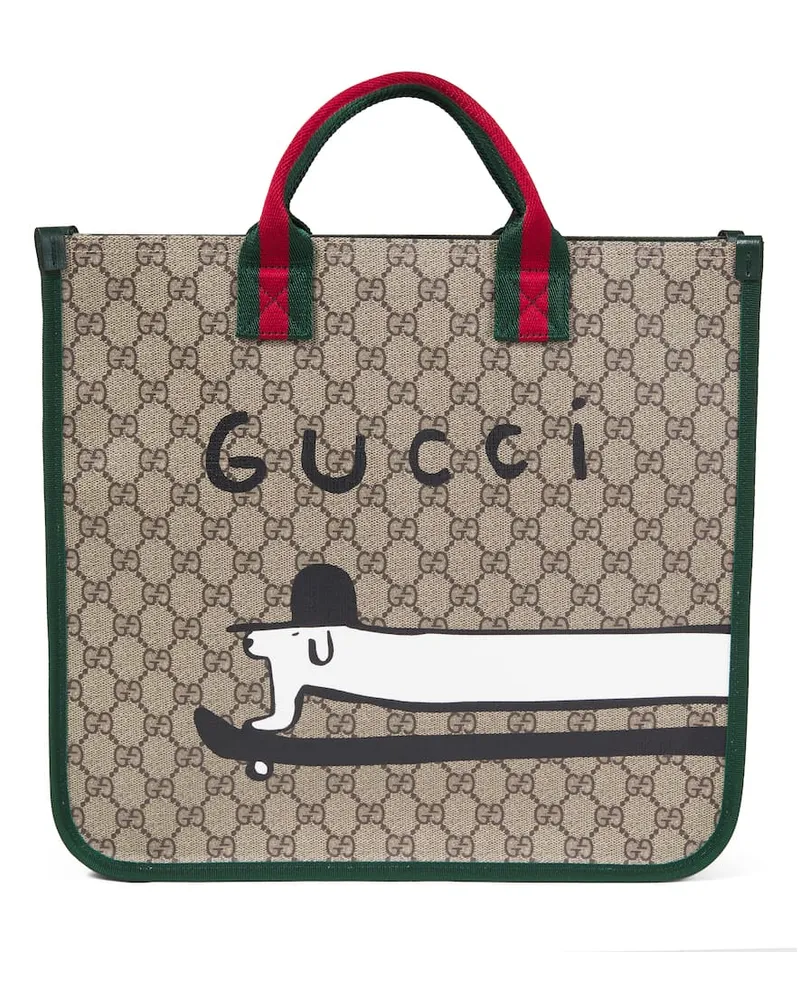 Gucci X Euan Roberts Tasche GG Supreme aus Canvas Beige