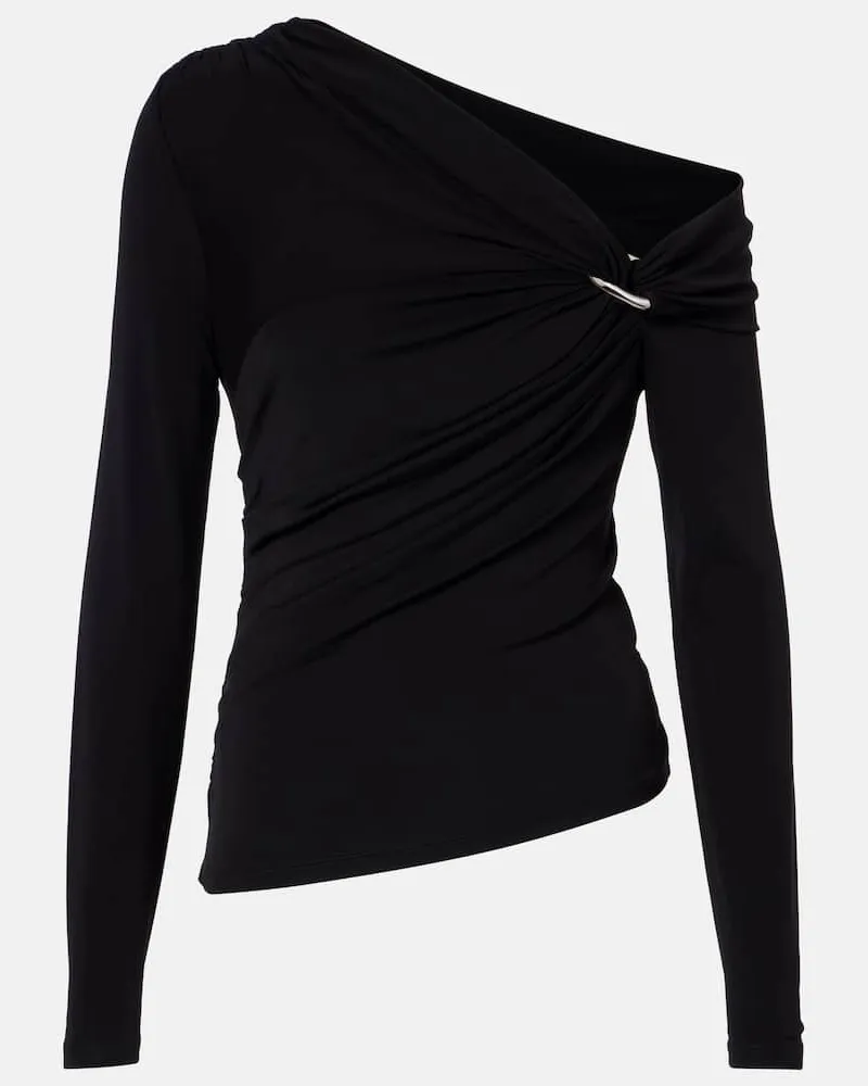 Veronica Beard Top Lozea aus Jersey Schwarz