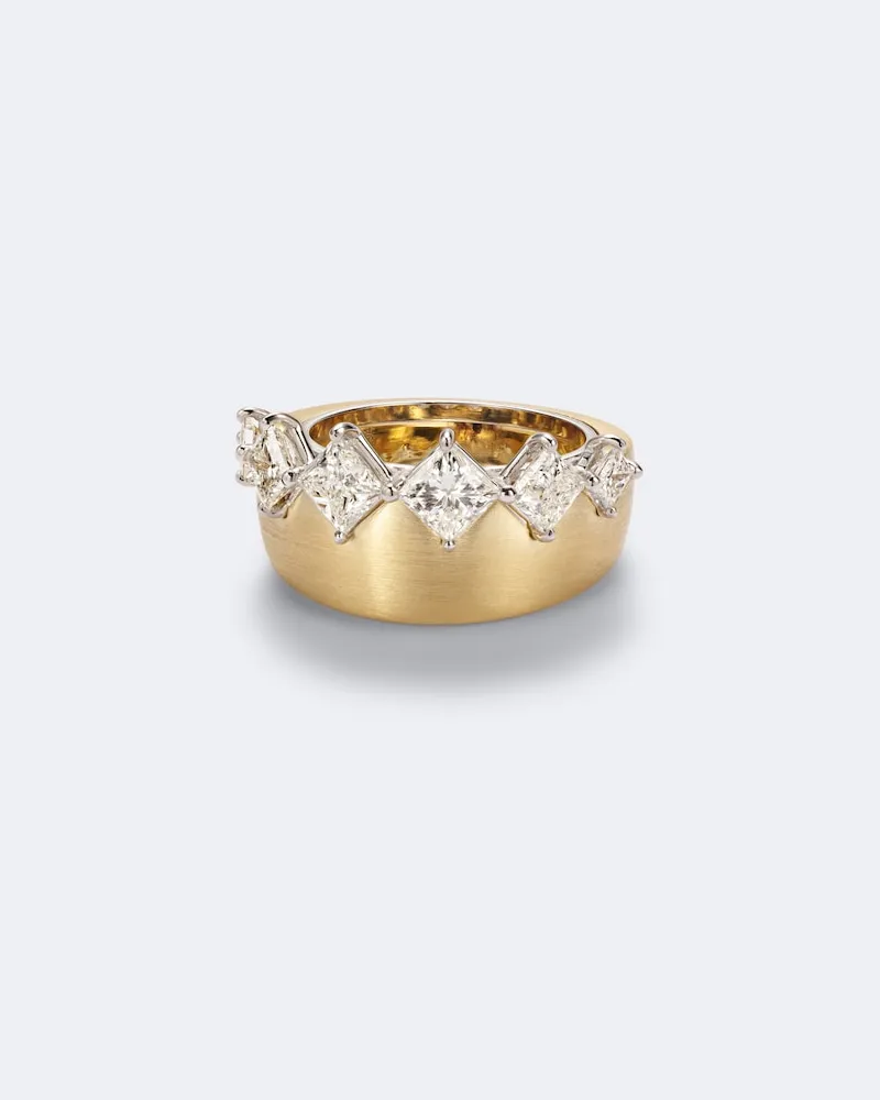 Nikos Koulis Ring Me aus 18kt Gelb- und Weißgold mit Diamanten Gold