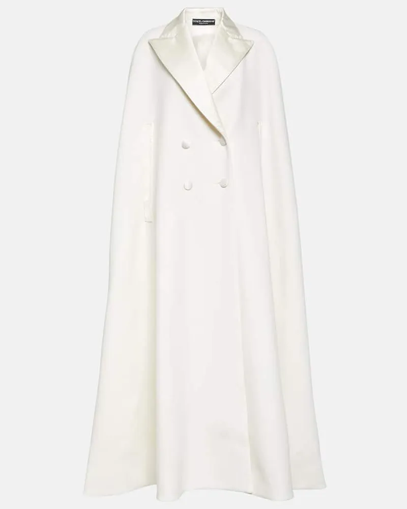Dolce & Gabbana Cape aus einem Wollgemisch Weiß