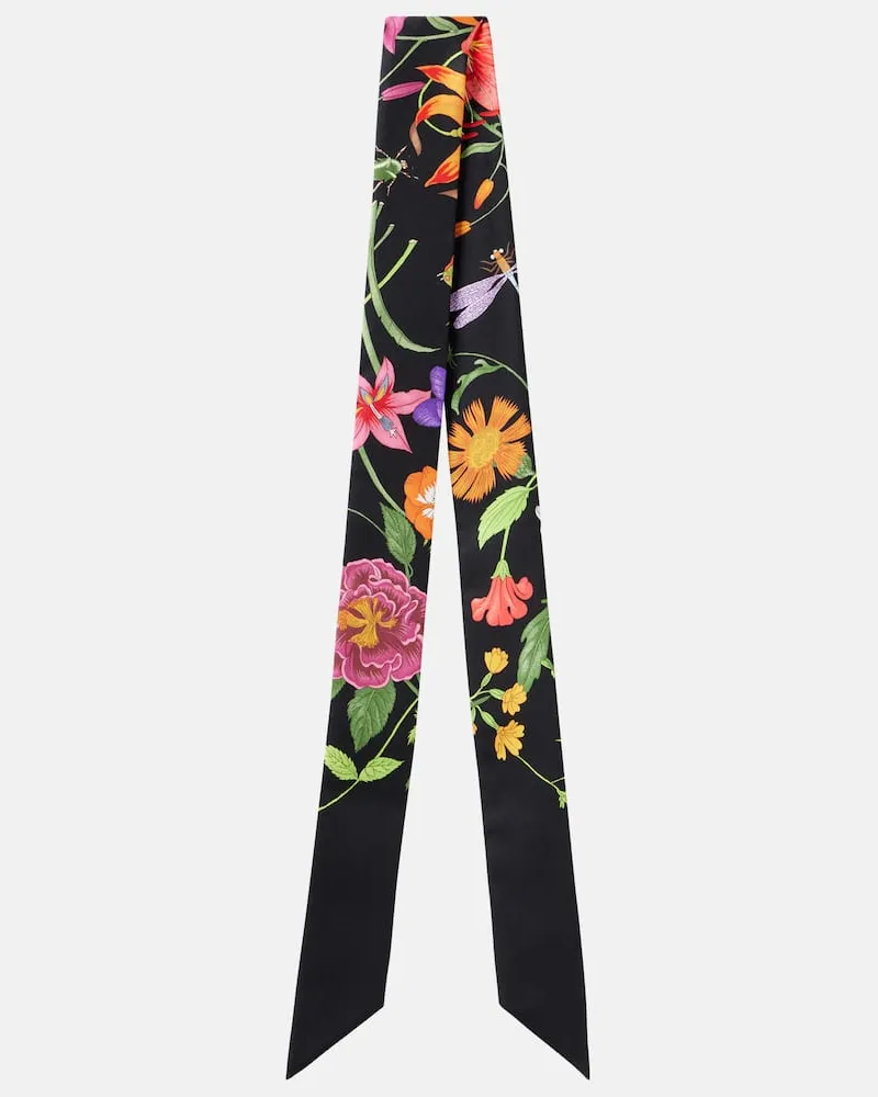Gucci Tuch aus Seiden-Twill Schwarz
