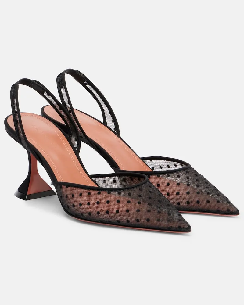 Amina Muaddi Slingback-Pumps Holli 70 Schwarz