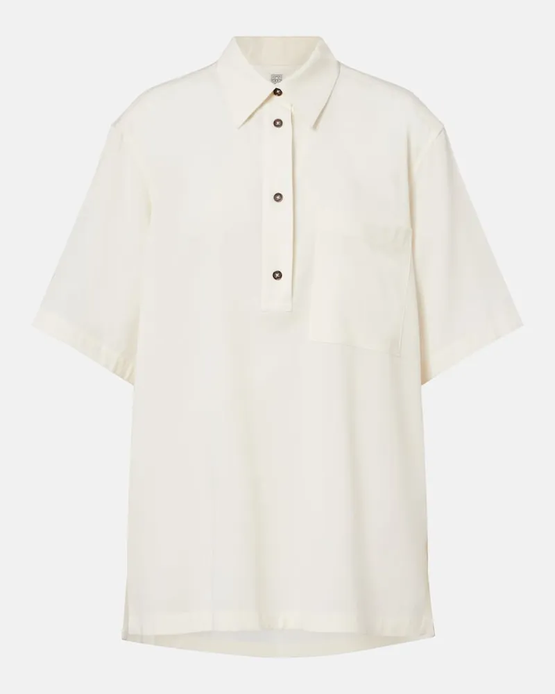 Totême Oversize-Polohemd Weiß
