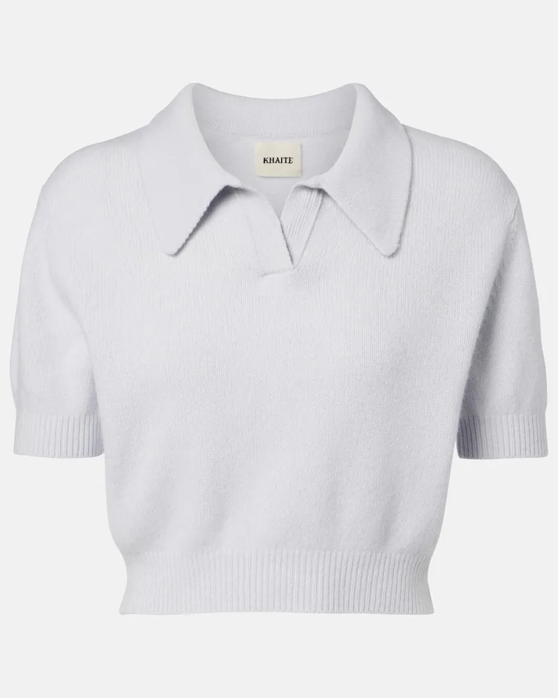 KHAITE Top Leni aus Wolle und Kaschmir Grau